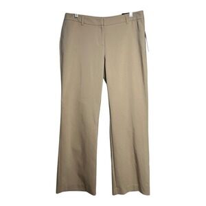 Apt 9 NWT Womens Curvy Trouser Mid Rise Relaxed Leg Pants Khaki Size 12 Petite